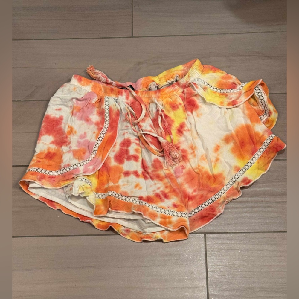 Simplee Pink and Orange Fabric with lace detail SMALL